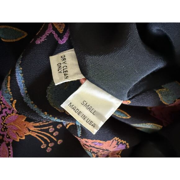 Vintage Womens Cardamone Small Patchwork Jacket Black Swing Coat Boho Y2K 80s - Picture 12 of 12